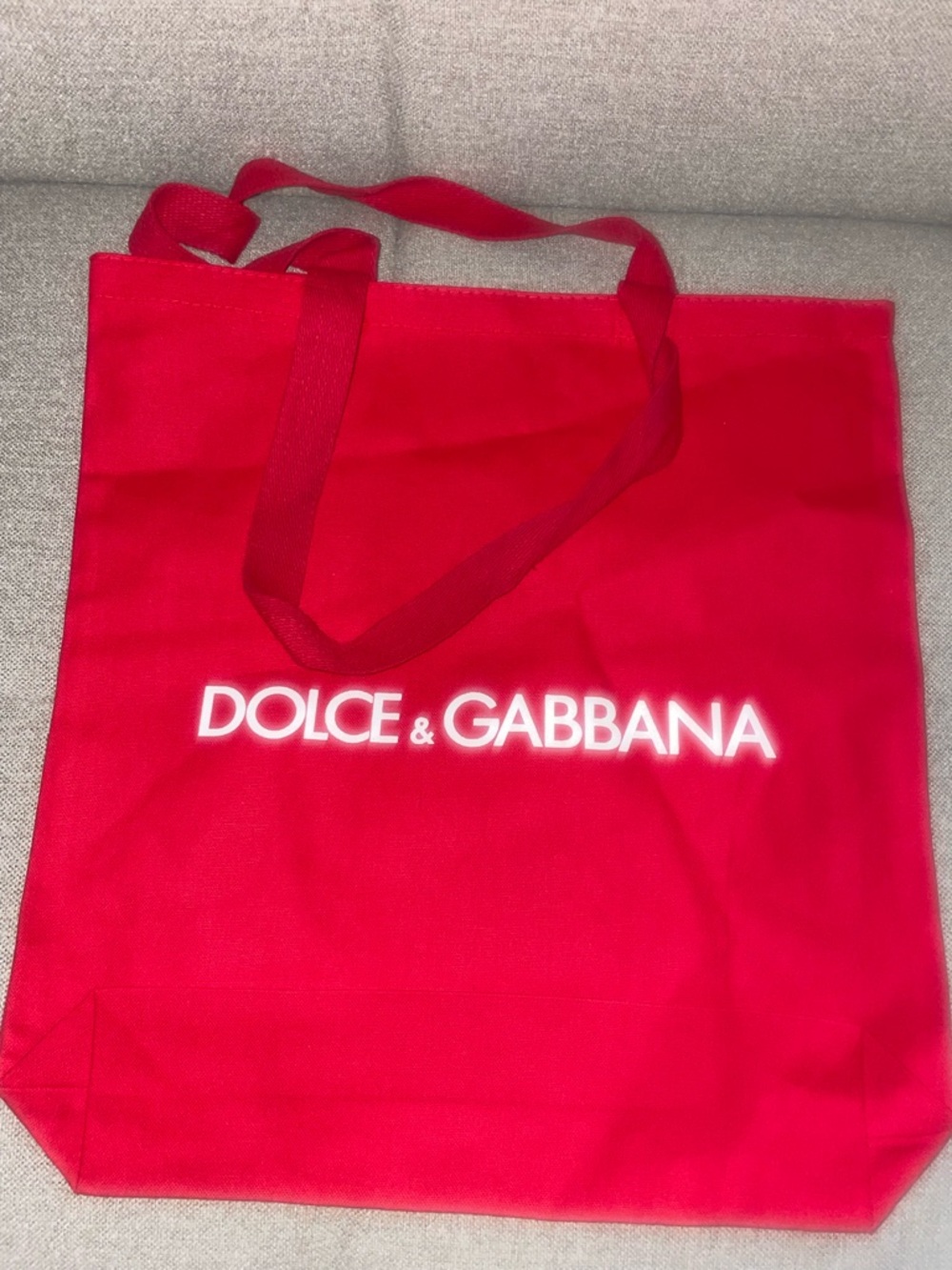 Dolce & Gabbana Bright Red Logo Tote